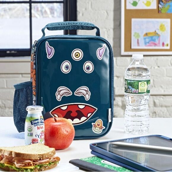 Fit & Fresh Insulated DIY Sticker Lunch Bag Teal Soft Sided Reusable Lunch Bag - Picture 12 of 12